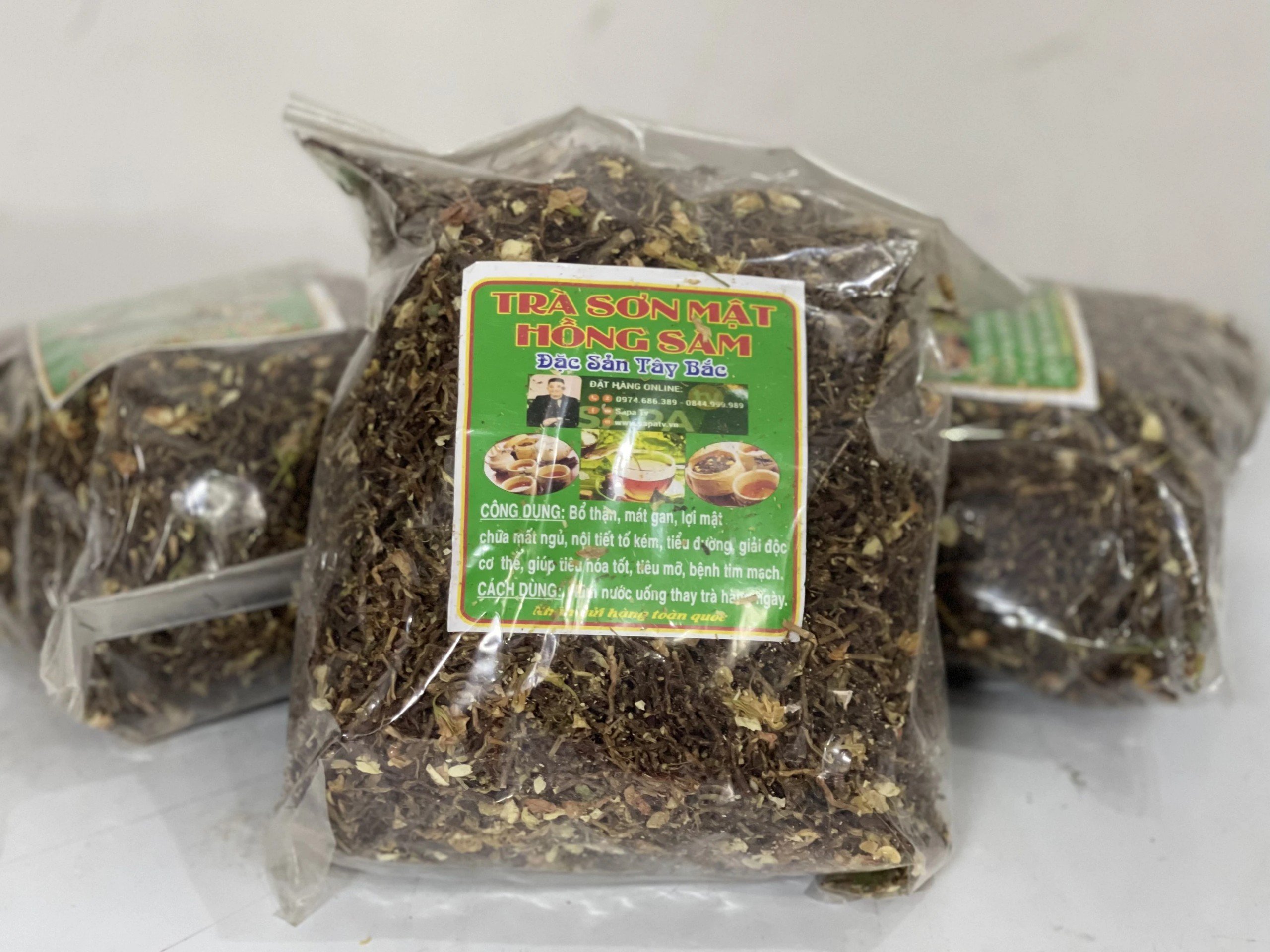 Trà sơn mật hồng sâm