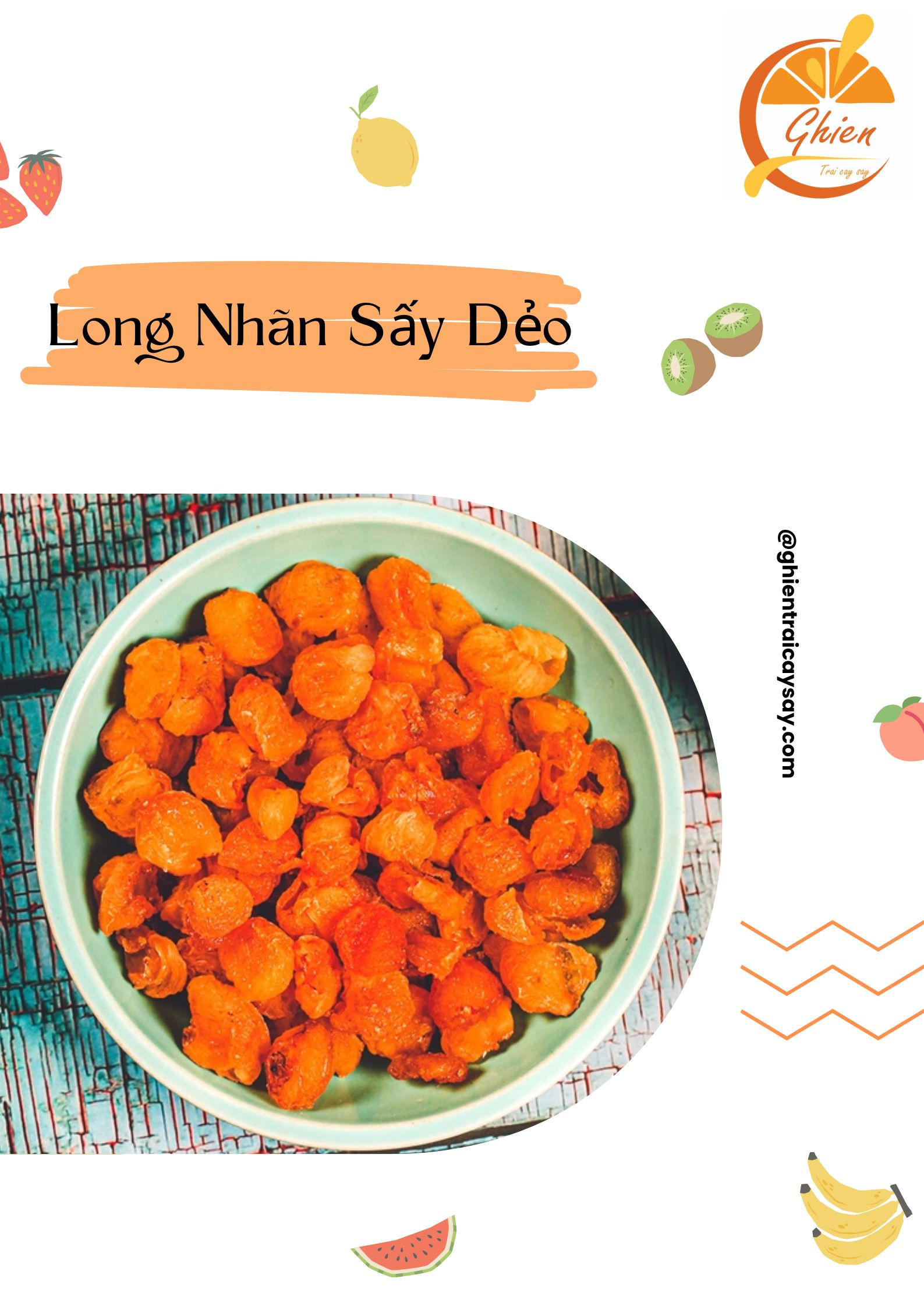 Long nhãn sấy dẻo, 180g, bịch