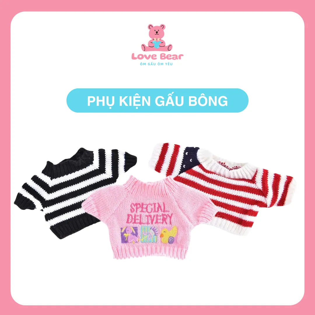 Áo len siêu dễ thương dành để phối đồ cho gấu bông 30cm