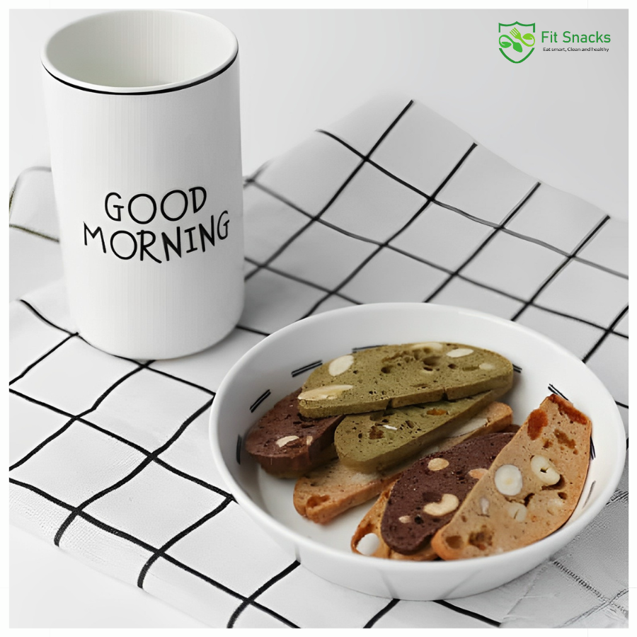 Bánh Biscotti Mix 3 vị - 50g | Fit Snacks