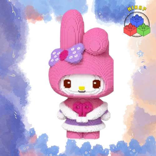 Đồ Chơi Mô Hình Lắp Ráp Melody - Kuromi 55cm 85cm Xả Stress Decor Trang Trí Làm Quà Tặng Budo