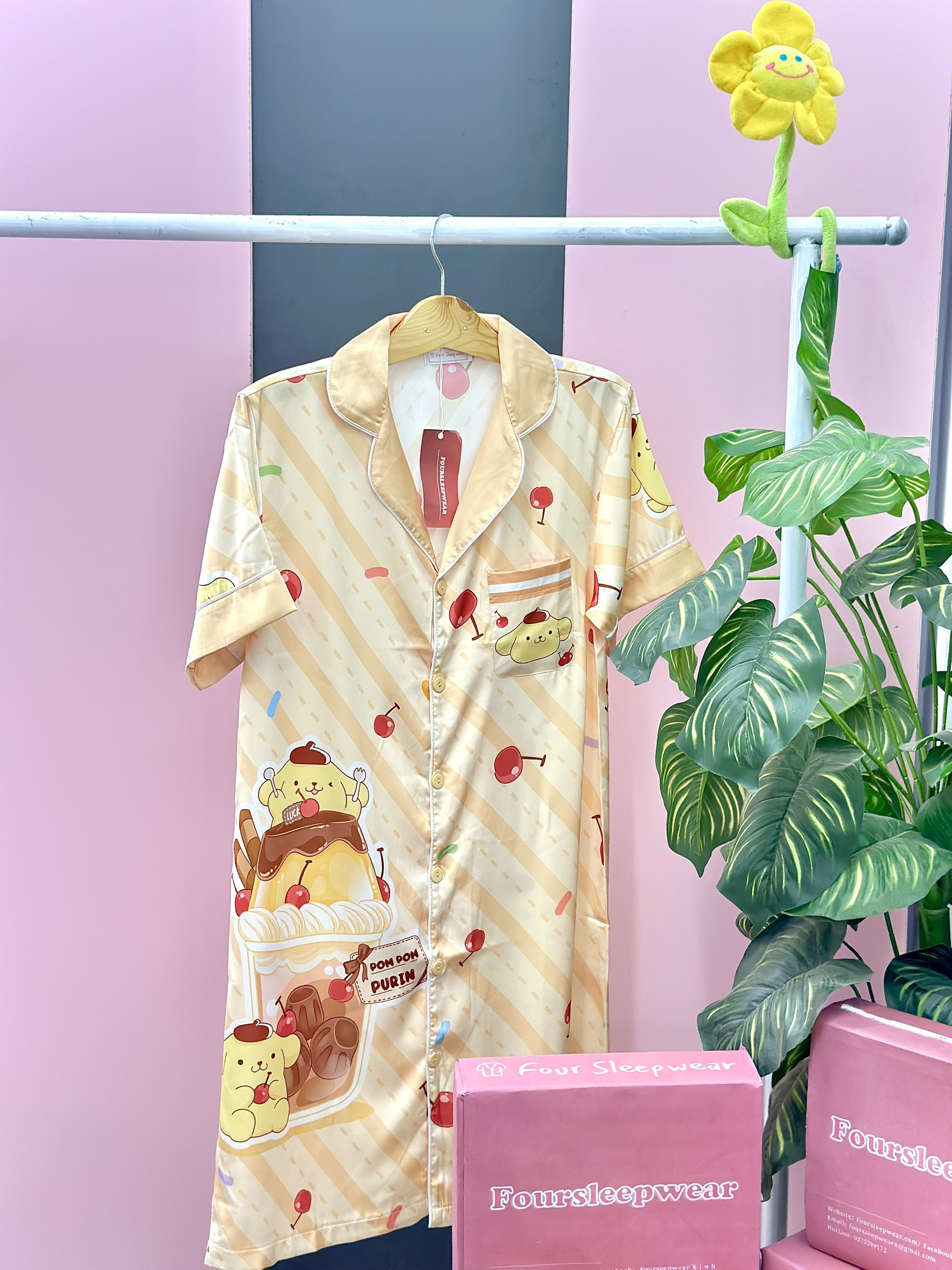 VÁY NGỦ PIJAMA CHERRY