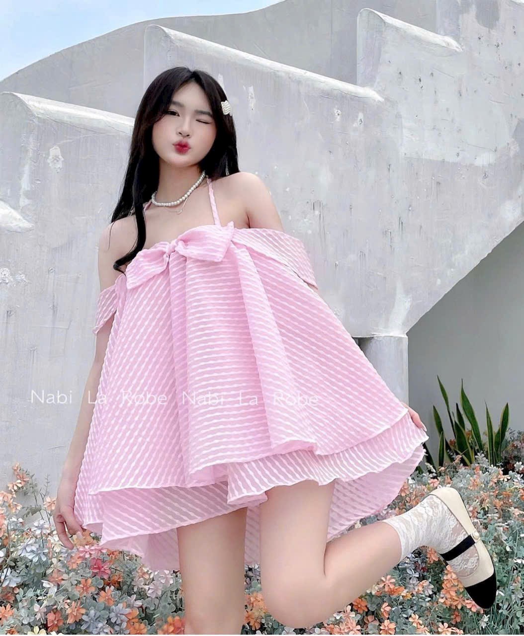 ĐẦM 2 DÂY XÔ KIM CƯƠNG DÁNG DÀI CÓ KHÓA KÉO