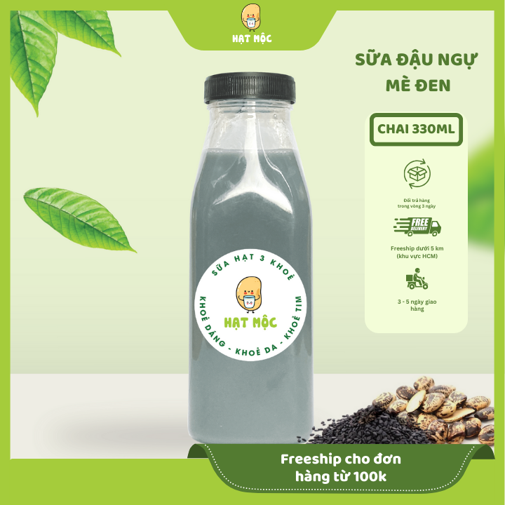 Sữa Hạt Đậu Ngự Mè Đen Bổ Dưỡng 330ml - Hạt Mộc