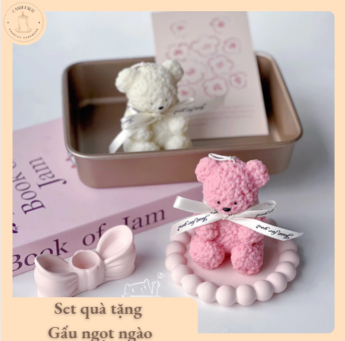 Set Quà Tặng Gấu Ngọt Ngào CANDLESLIT – Mùi Hương Nhẹ Nhàng, Tinh Tế