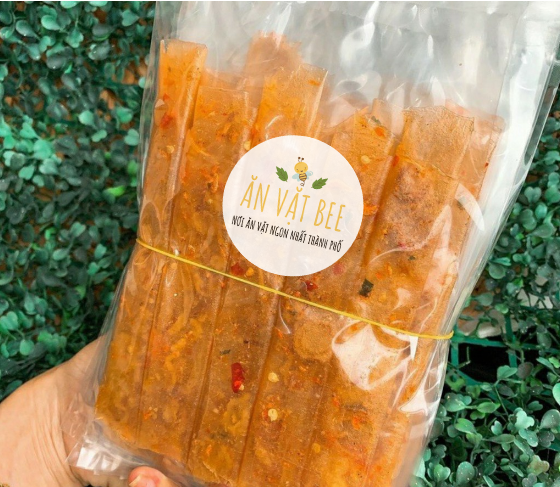 Bánh tráng dẻo tôm cuốn hành phi