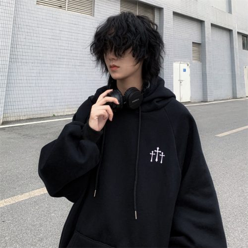 Áo hoodie nỉ bông chữ thập