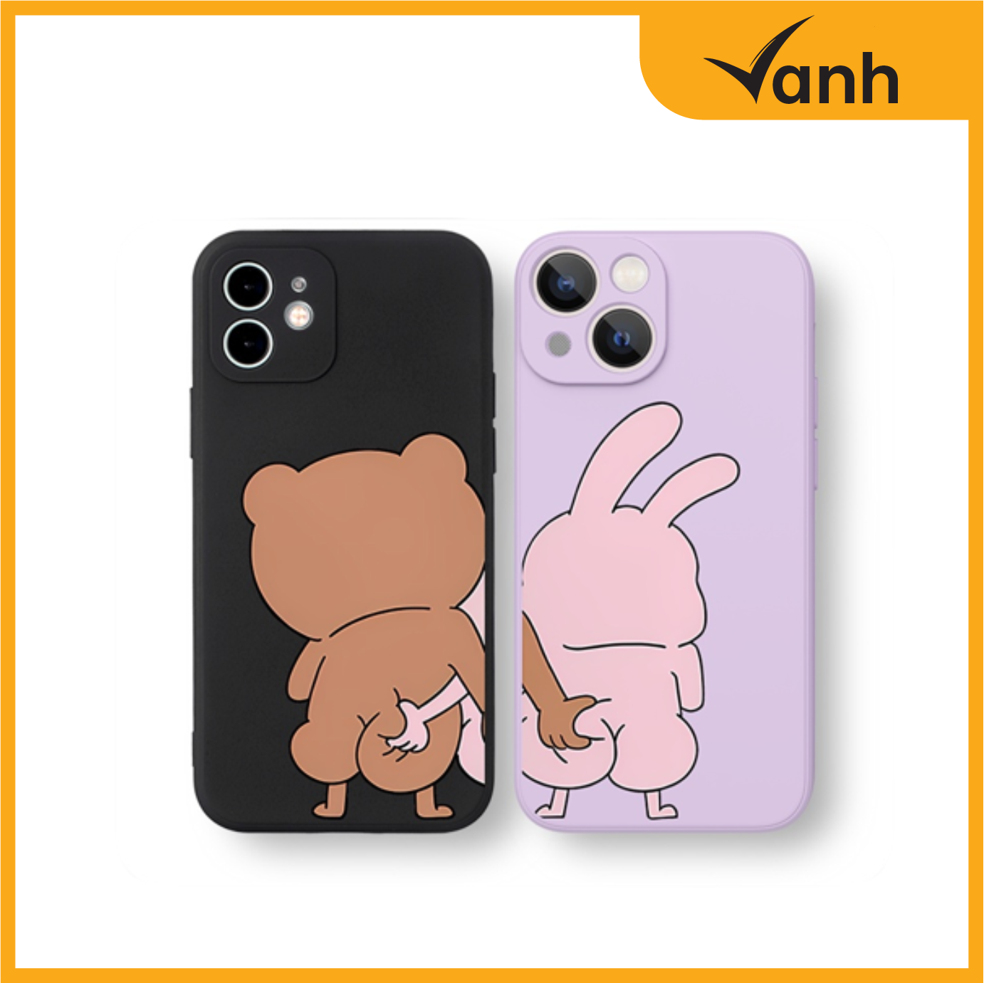 Ốp lưng điện thoại hoạt hình cặp đôi dễ thương, đẹp mắt
