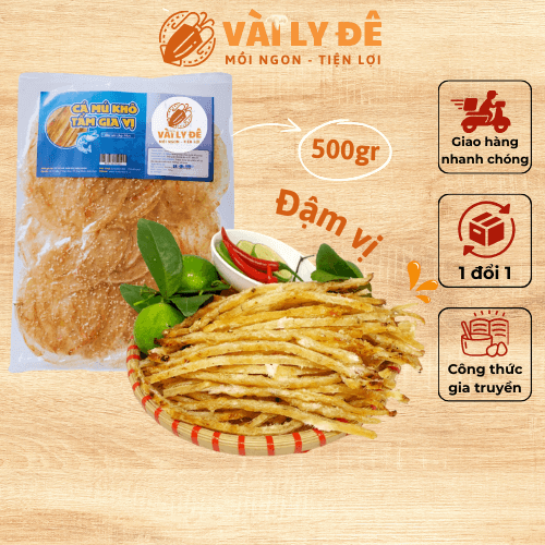 Khô cá mú tẩm gia vị chắc thịt đậm đà 500gram