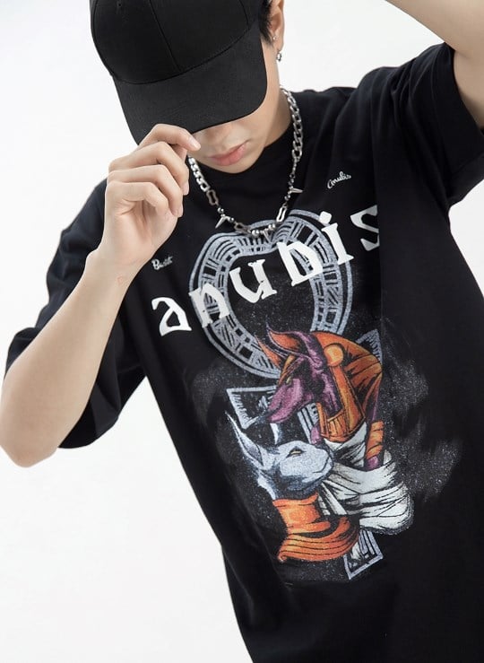 Áo Thun Cổ Tròn Thần Cổ Đại Anubis Ver12