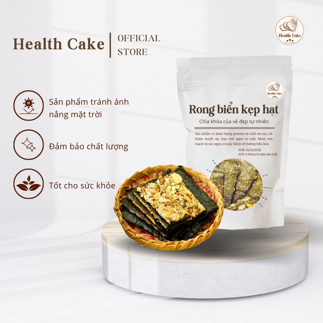 Bánh rong biển kẹp hạt thương hiệu Health Cake