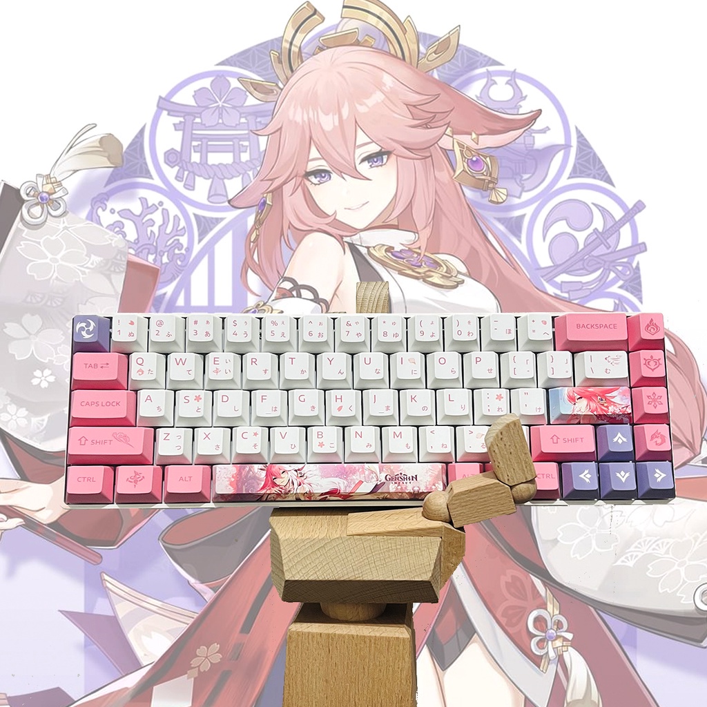 Keycap song ngữ anh nhật Yae Miko 130 phím