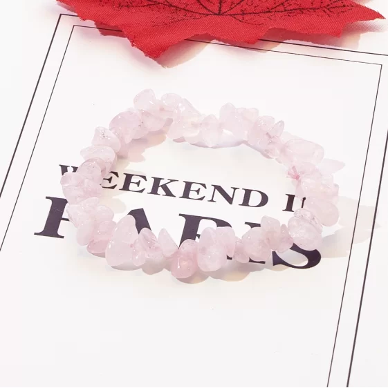 Vòng tay đá handmade thạch anh dâu tây