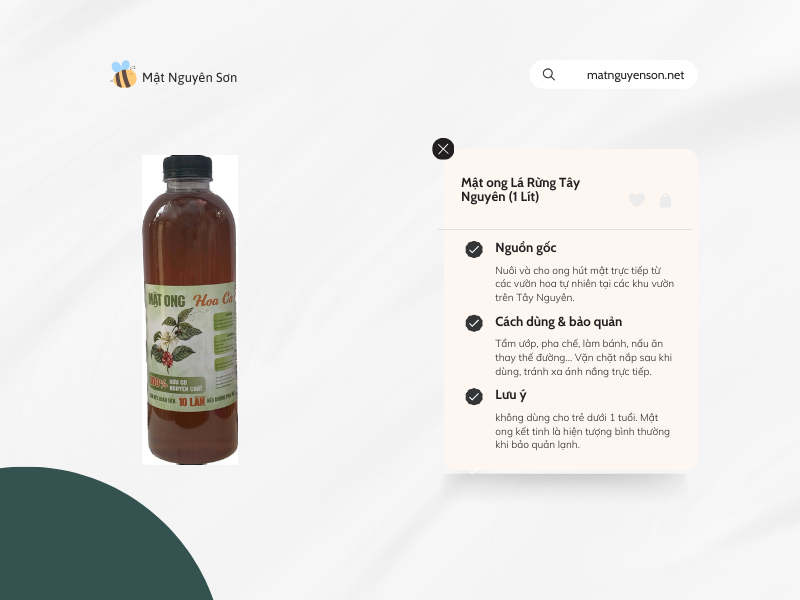 Mật ong Hoa Cà Phê (1 Lít)