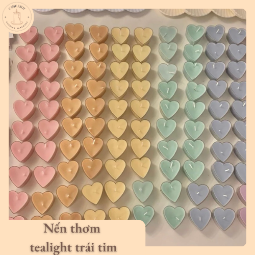 Nến Thơm Tealight Trái Tim CANDLESLIT - Nến Thơm Tealight Trái Tim Nhỏ Gọn Tiện Dụng