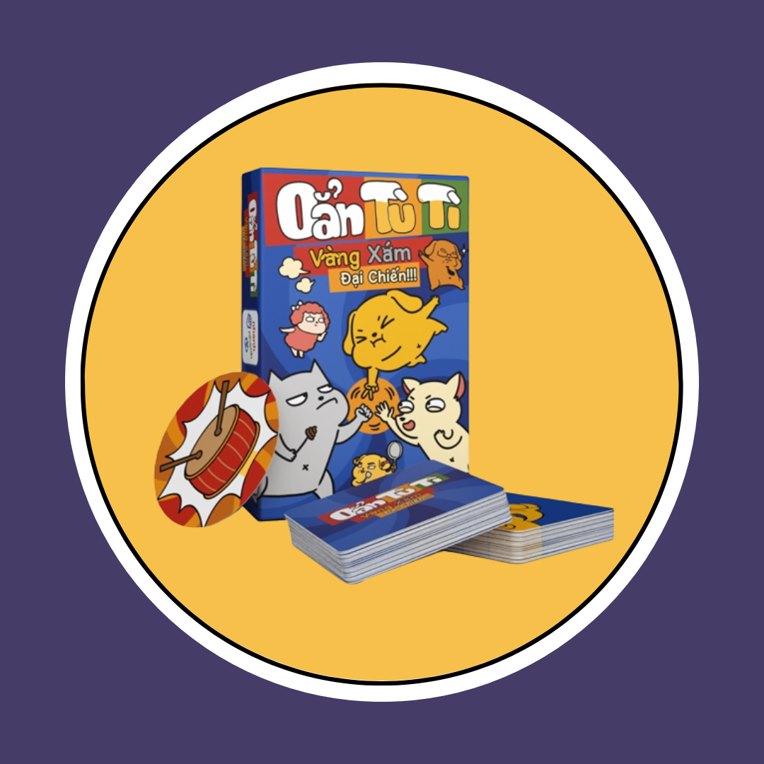 Boardgame Oẳn Tù Tì - Vàng Xám Đại Chiến - Board Game Việt - 59 Thẻ