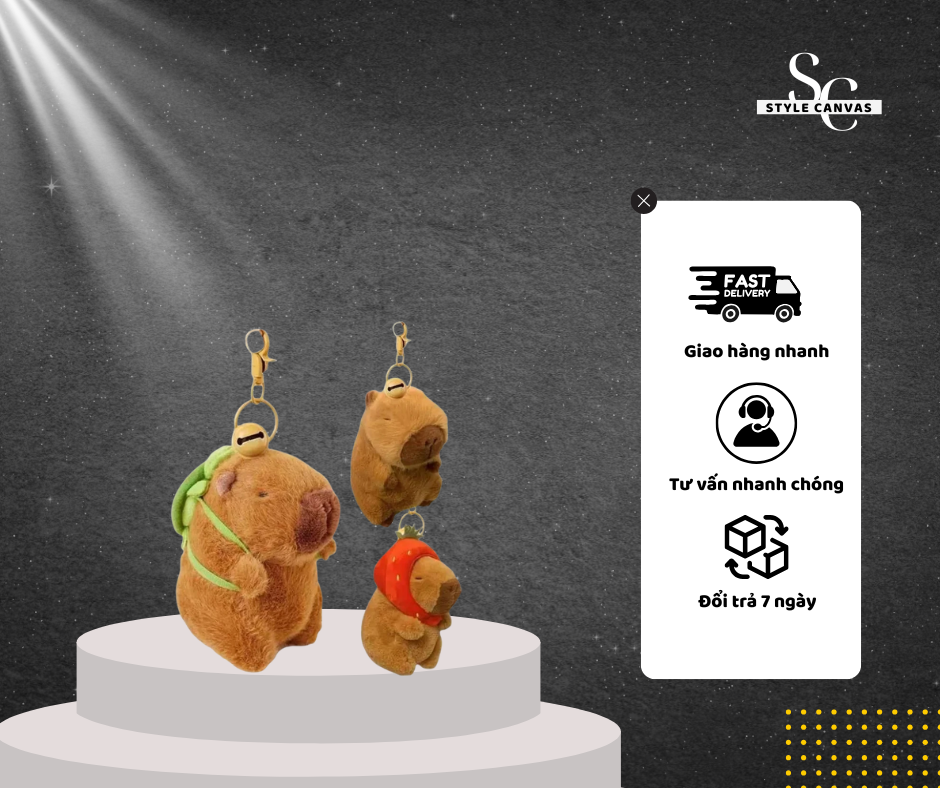 Móc Khóa Hình Chú Capybara – Nhỏ Gọn, Chill Dễ Thương Khó Cưỡng