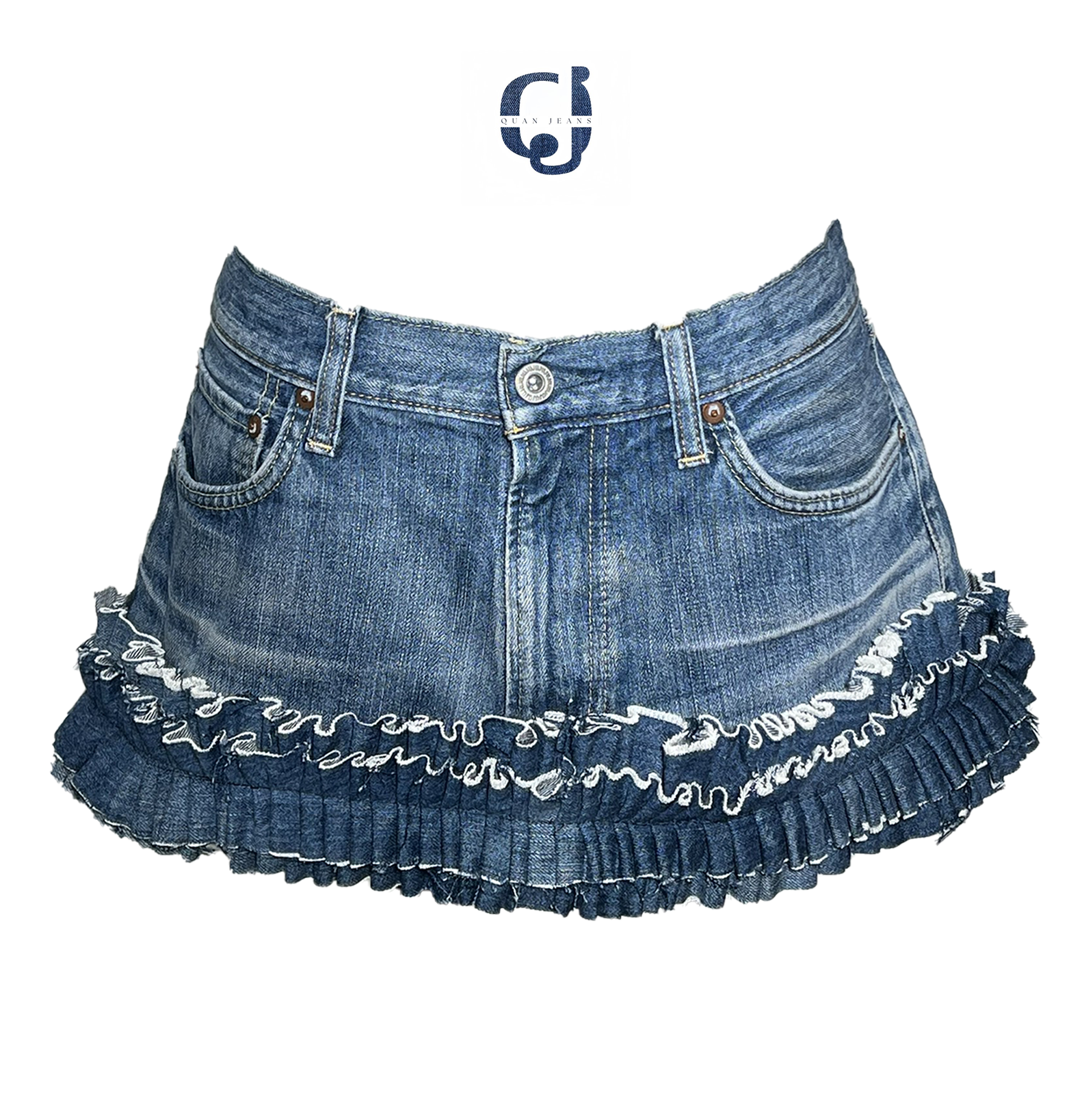 Chân Váy Jeans Custom Xếp Ly – VCT02