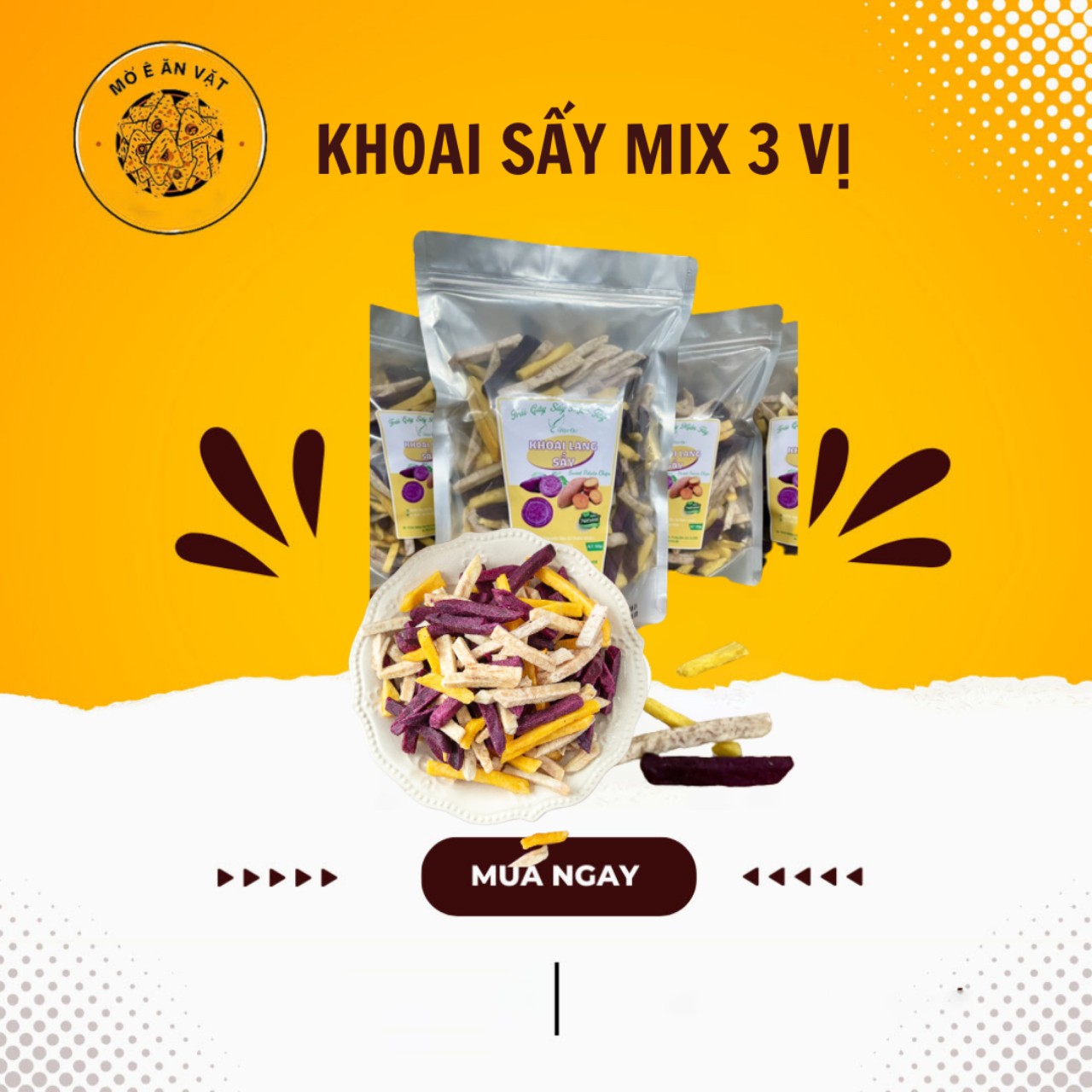 Khoai cọng vụn mix 3 vị