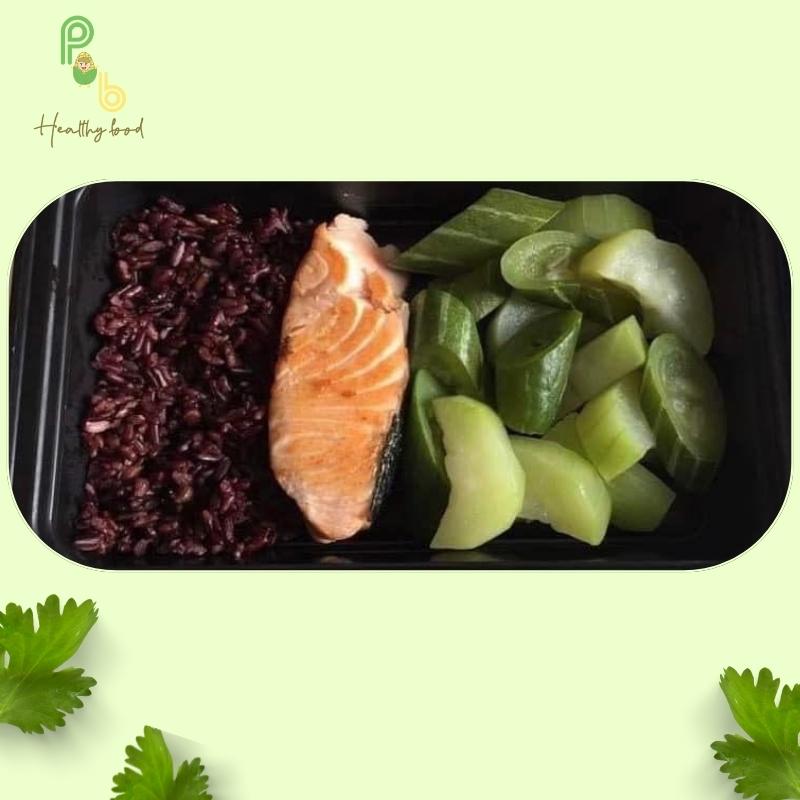 Gạo Lứt + Cá Hồi + Dưa Leo