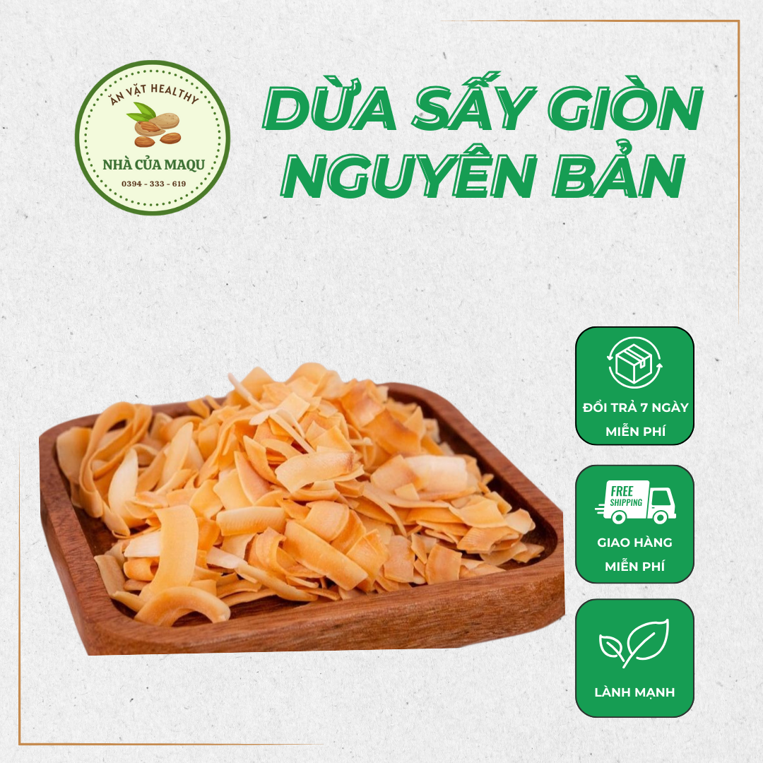 Dừa Sấy Giòn Keto Vị Nguyên Bản