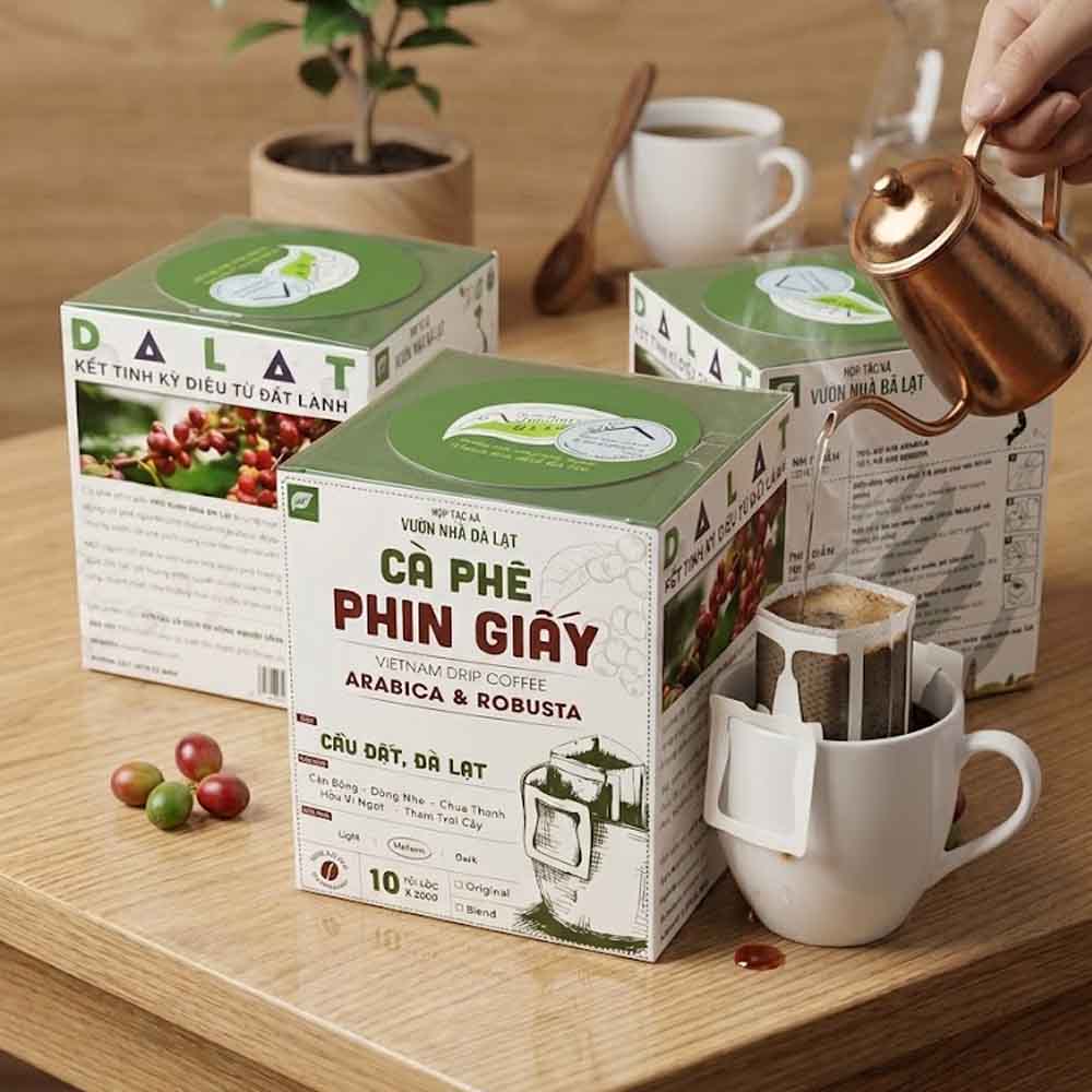 Cà phê phin giấy Đà Lạt