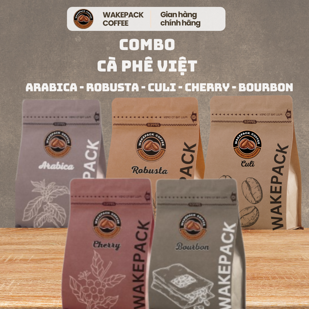 Combo Cà Phê Wakepack Coffee Việt – Trọn Bộ Hương Vị Tinh Hoa Đất Việt