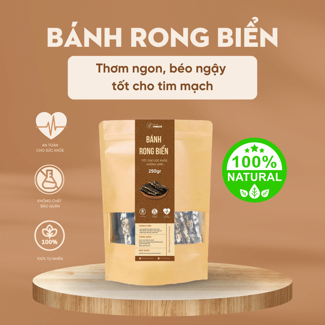 Bánh rong biển kẹp hạt dinh dưỡng