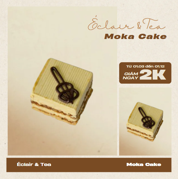 Bánh Moka Cake Éclair & Tea M8