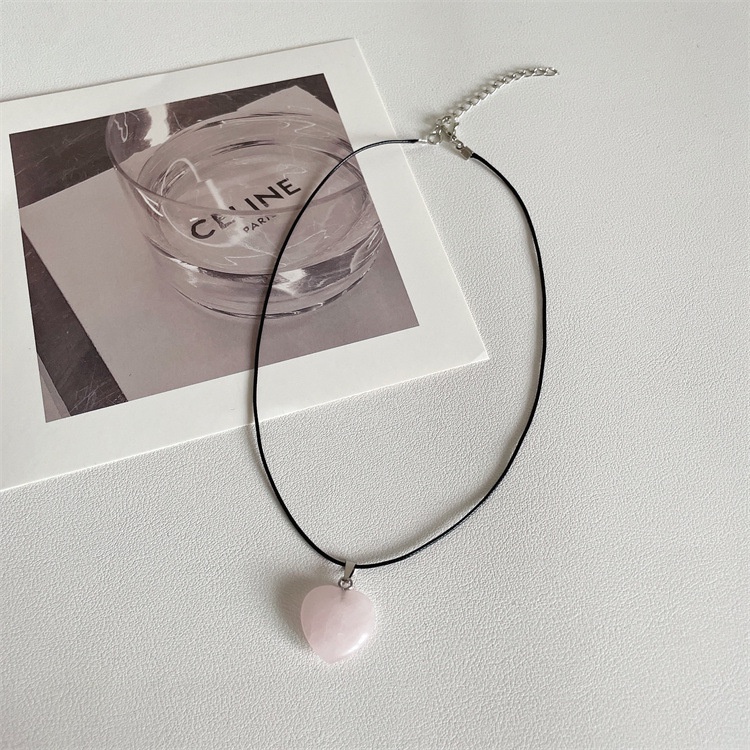 Dây chuyền đá handmade mặt đá vuông tím