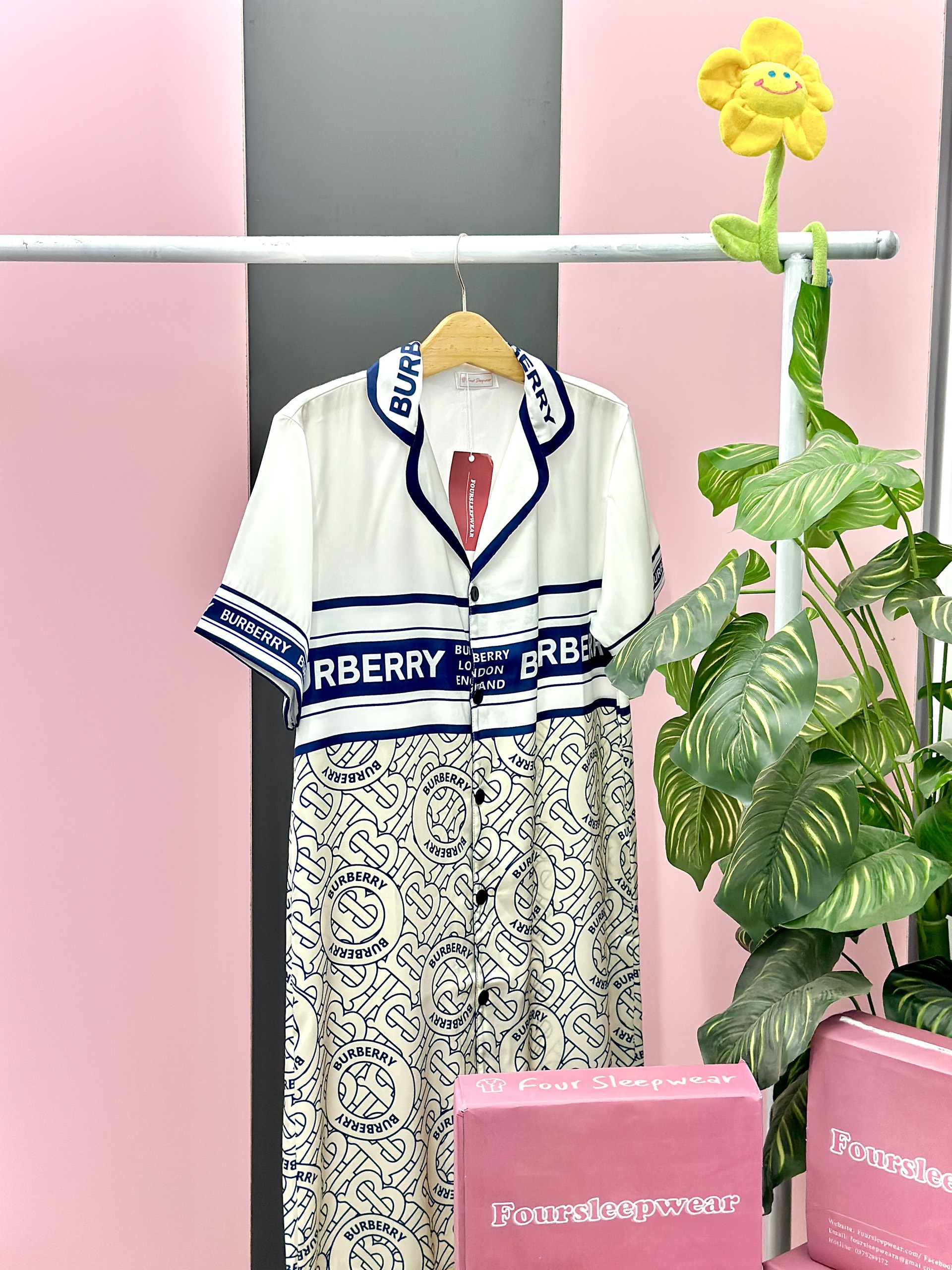 VÁY NGỦ PIJAMA BBR TRẮNG