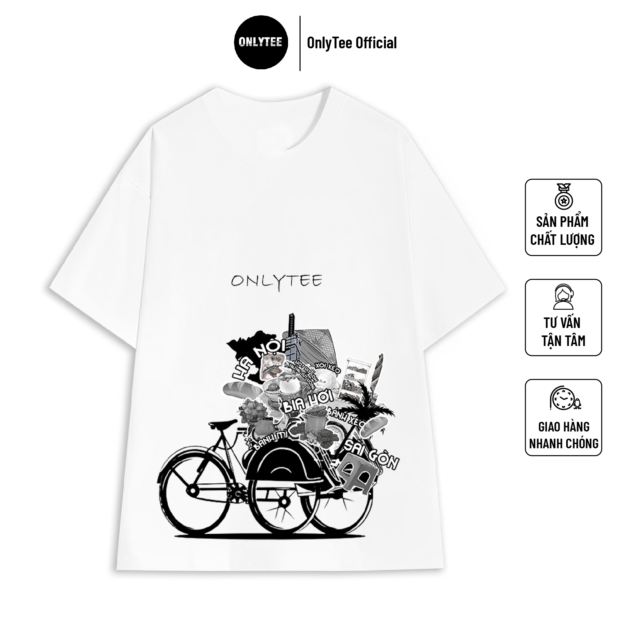 Áo Thun UNISEX Local Brand OnlyTee 100% Cotton Co Dãn Form Rộng OLTXL
