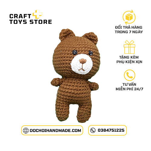 Đồ Chơi Len Gấu Nâu – HM2