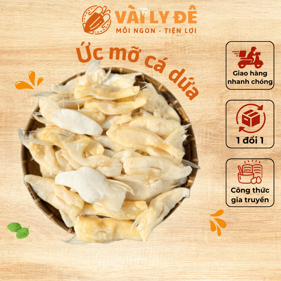 Ức mỡ khô cá dứa Cần giờ vàng óng, giòn béo ngậy 1kg