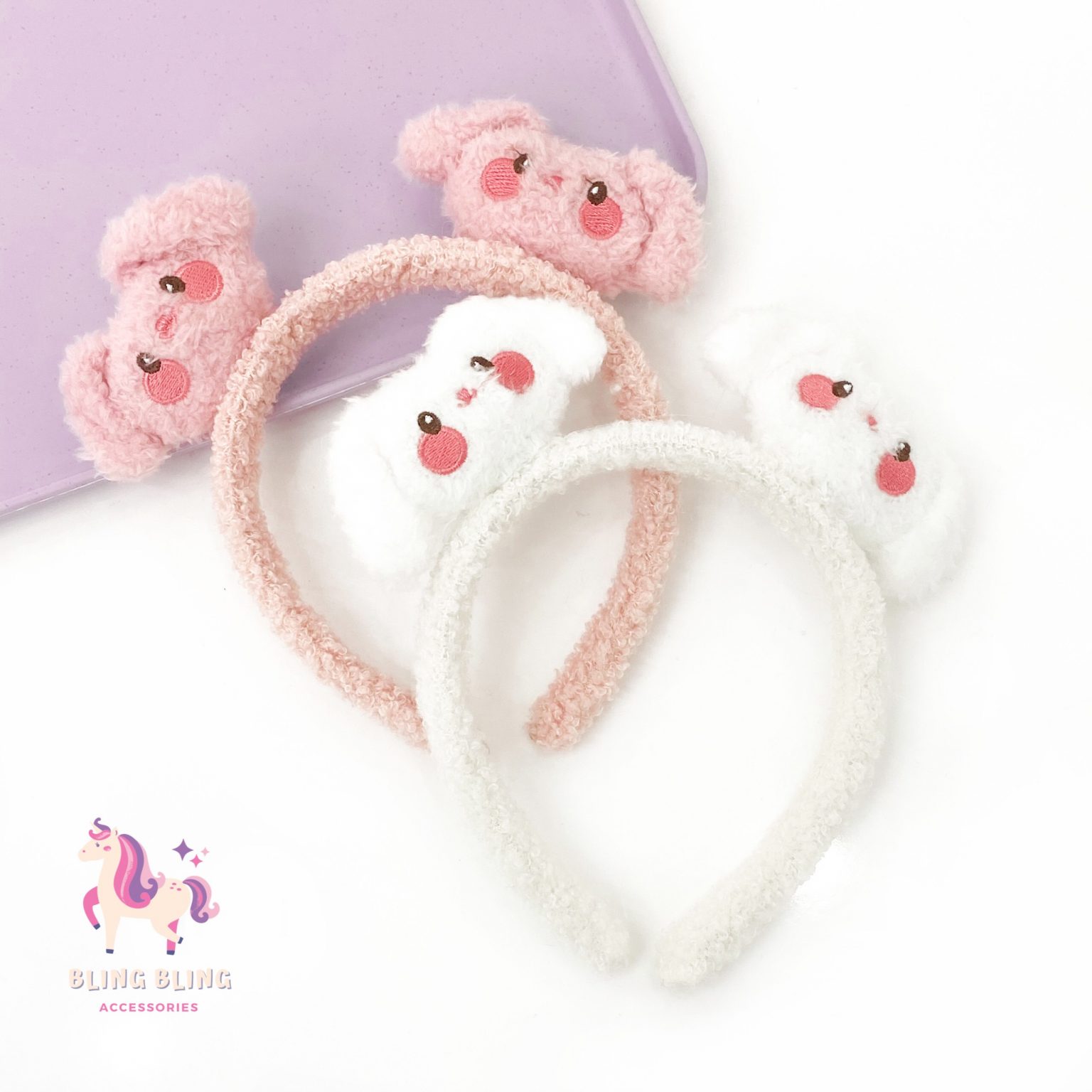 Băng đô bờm Double dog face lông xoắn