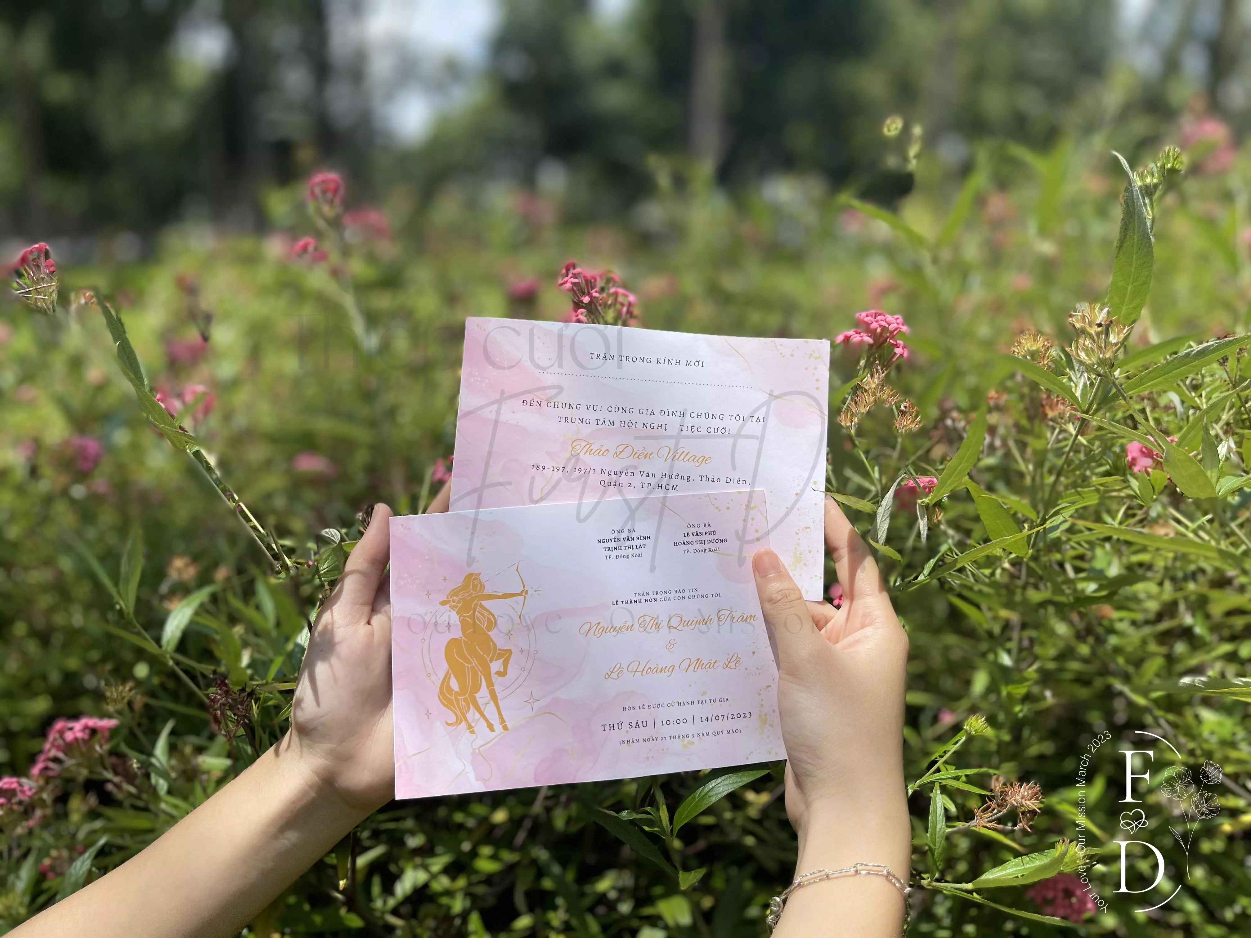 Thiệp cưới cung hoàng đạo | CHD-NM-009 | Mẫu thiệp cưới cung Nhân Mã