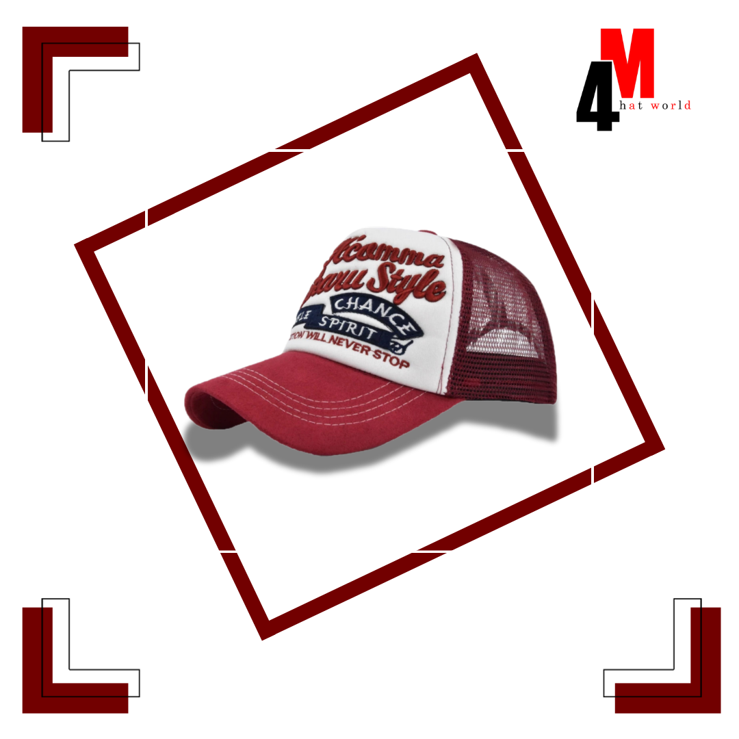 4M Mũ Lưỡi Trai Trucker Hoạ Tiết Phối Lưới