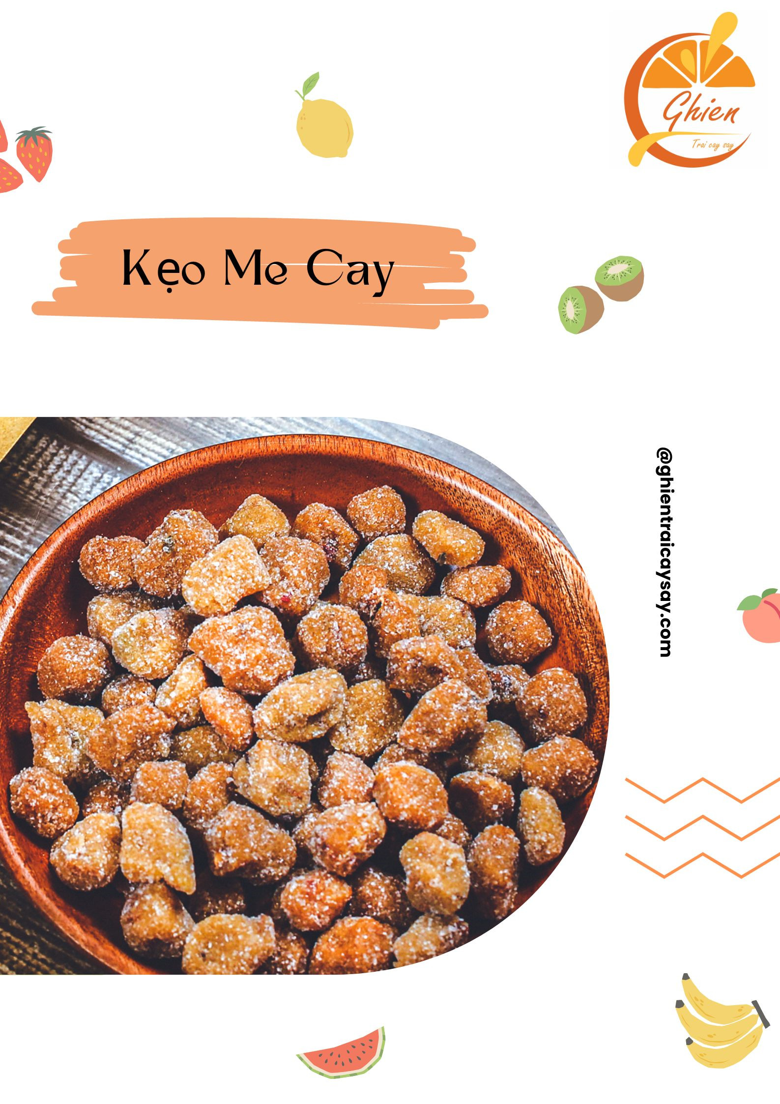 Kẹo me cay, 300g, bịch