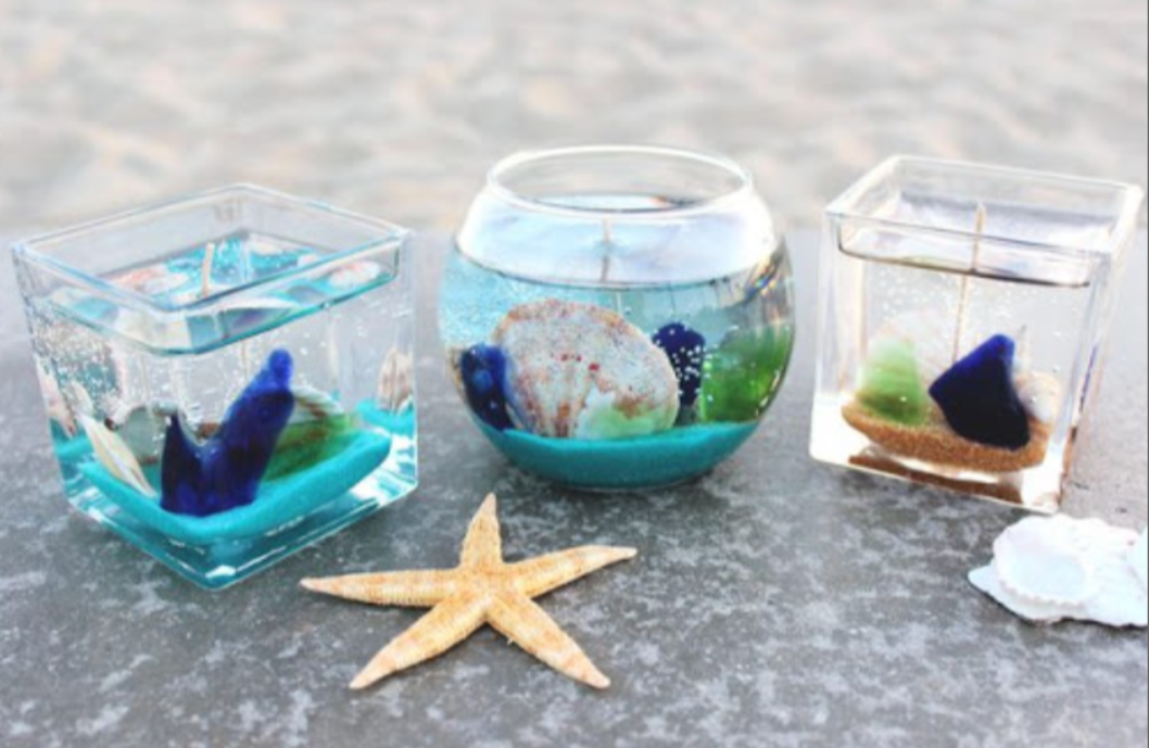 Nến mix mô hình hồ cá