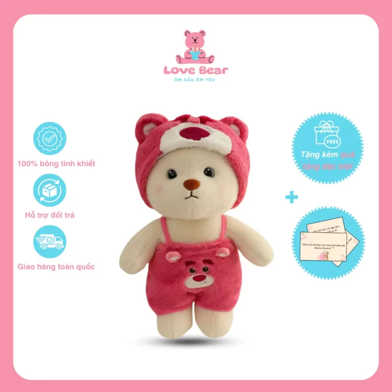 Gấu bông hoạt hình Lena cosplay gấu dâu