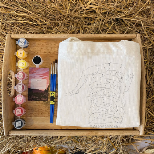 Đuối - Túi tote tô màu số hóa 32x36cm - Tô màu theo số - Túi vải canvas - Ảo Colorbag