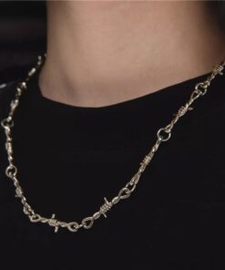 Dây chuyền inox gai hiphop ngầu