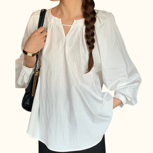 Sơ Mi Kiểu Cổ V Nữ Tính | Unnie Sơ Mi