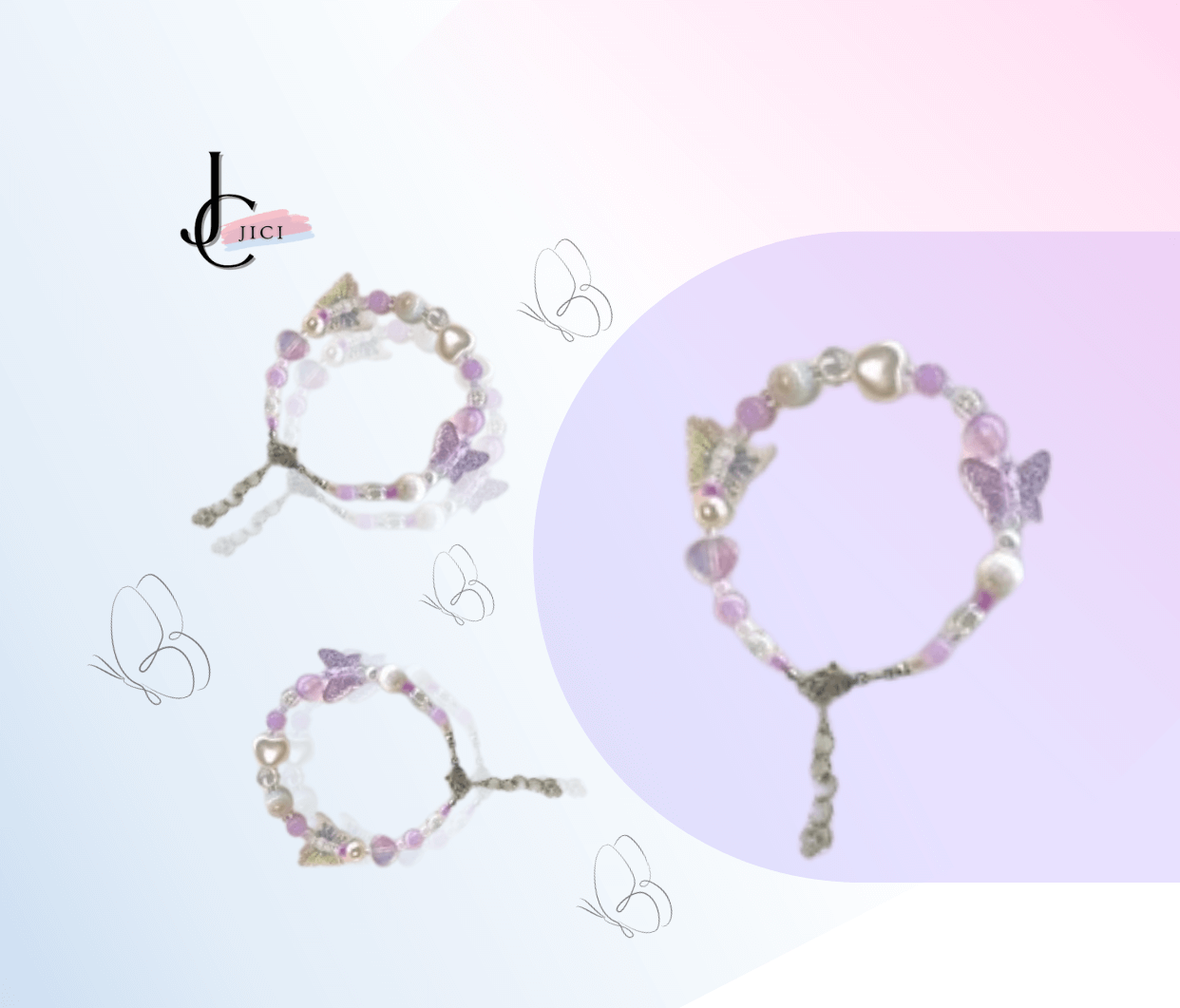 Vòng tay chuỗi hạt Violet handmade