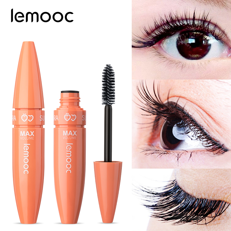 Mascara sợi tơ tằm không thấm nước Phần mở rộng lông mi cong dài màu đen Mỹ phẩm trang điểm cho đôi mắt