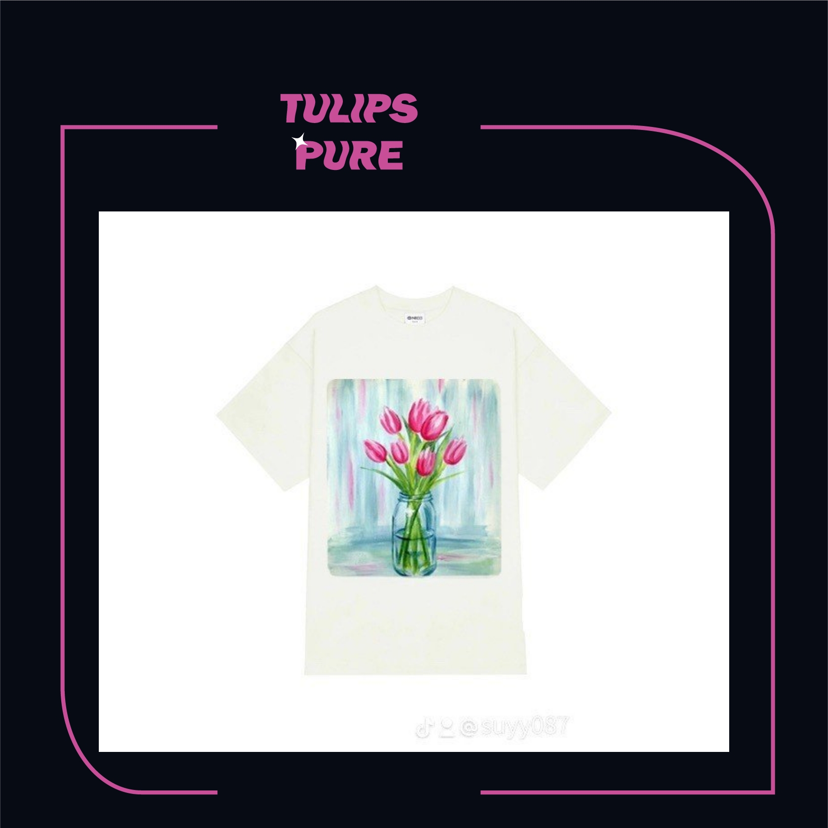 Áo Thun Hoa Tulip- áo thiết kế