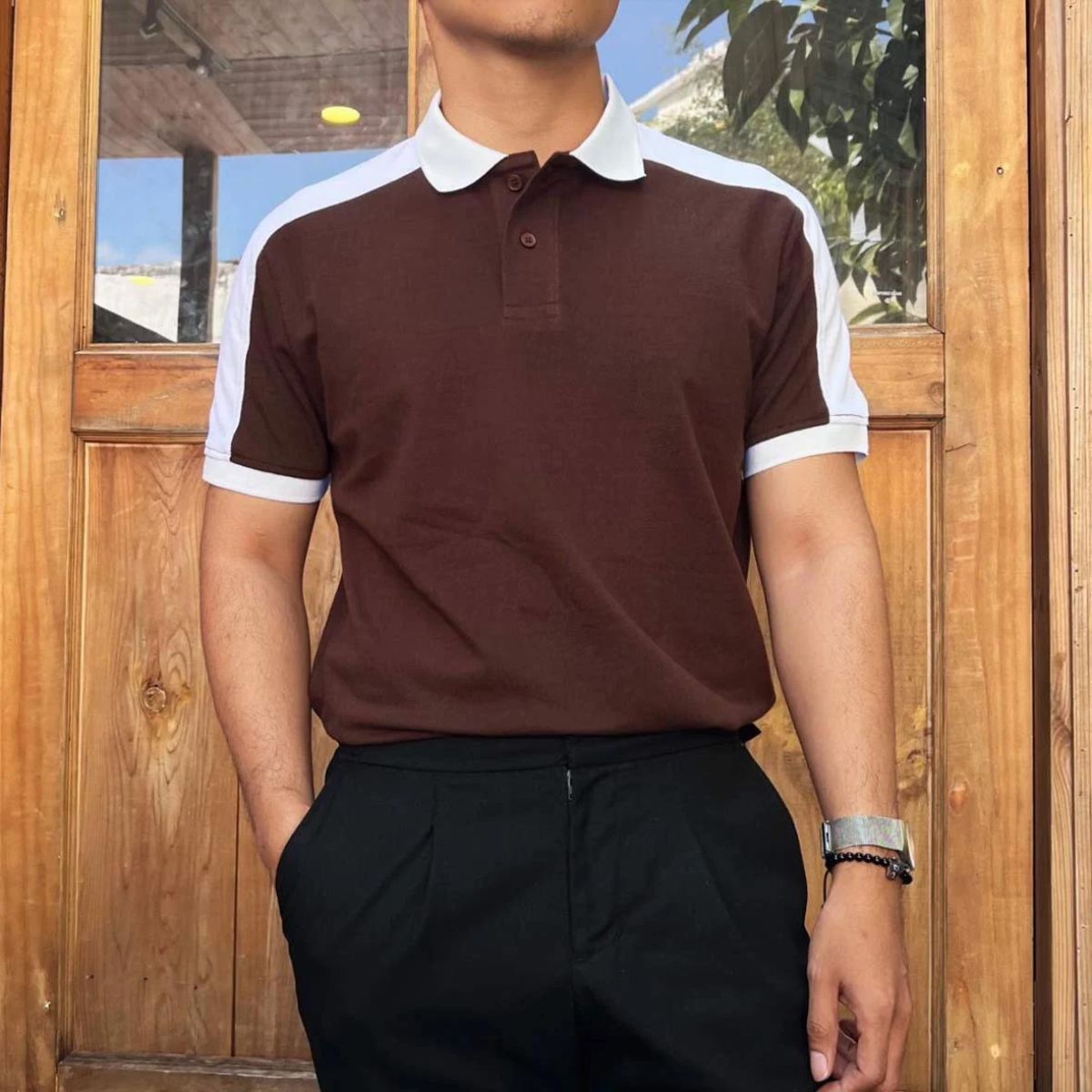 Áo Polo Nam Form Fitted Brown
