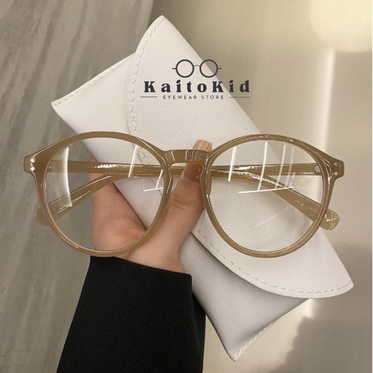 Mắt kính gọng tròn phong cách Hàn Quốc thời trang cho nữ