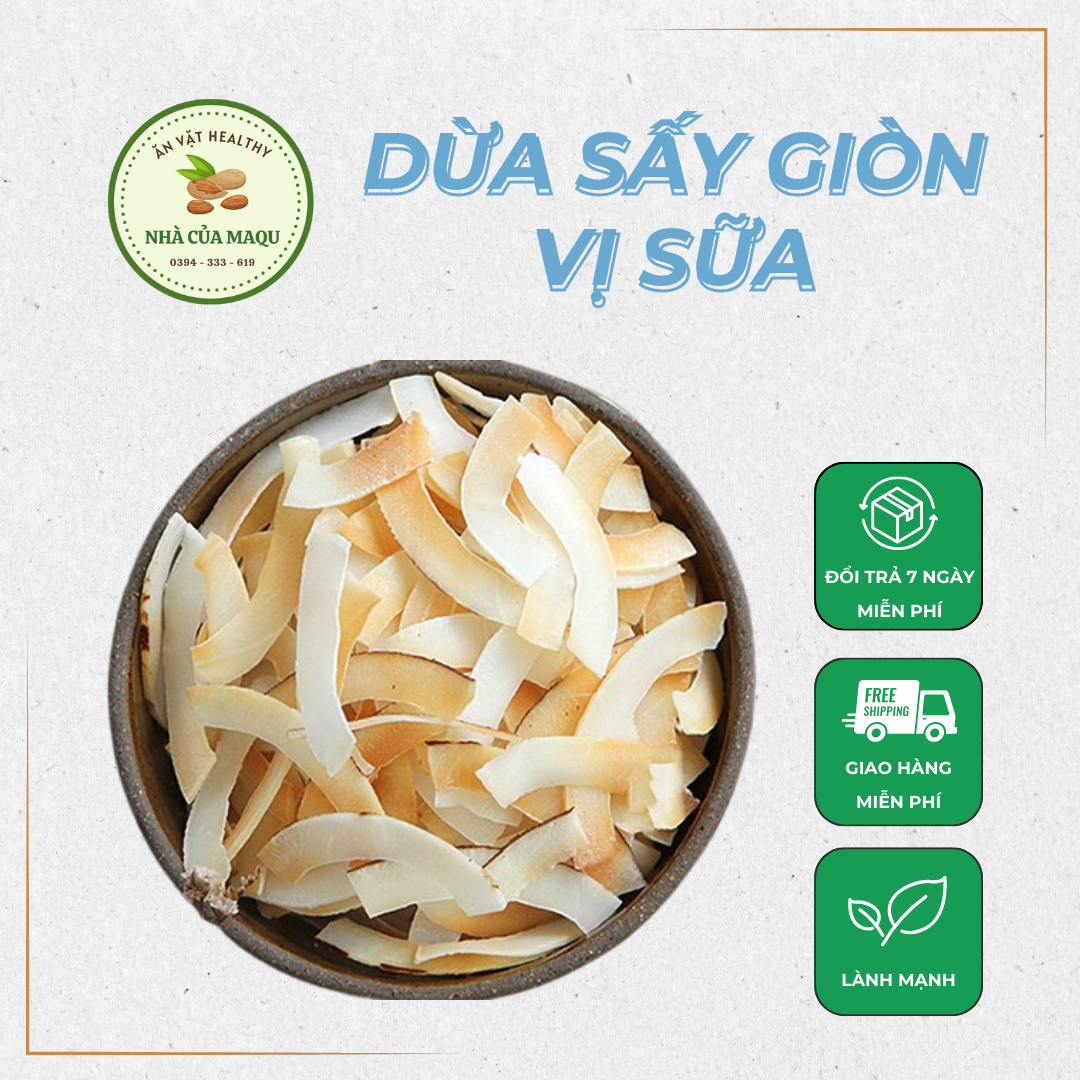 Dừa Sấy Giòn Cao Cấp Vị Sữa