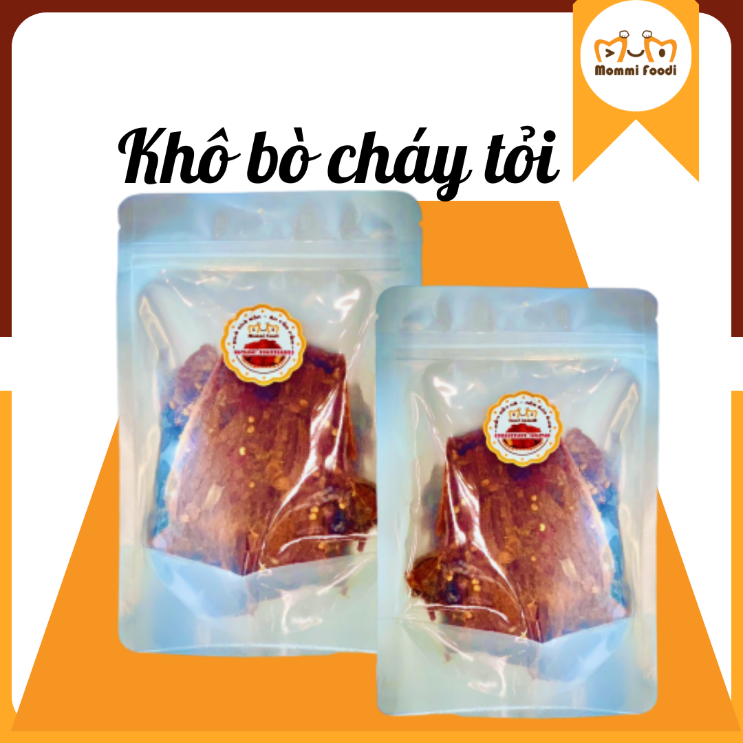 Khô bò cháy tỏi Mommi Foodi 120g